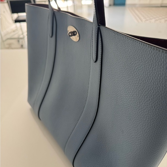 Mulberry Bayswater Blue Leather Tote Bag - Picture 2 of 5
